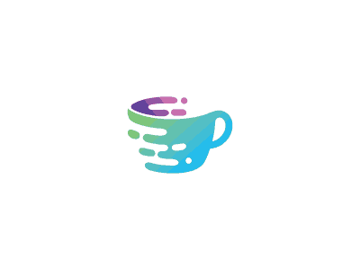 色彩斑斕的咖啡杯logo設(shè)計